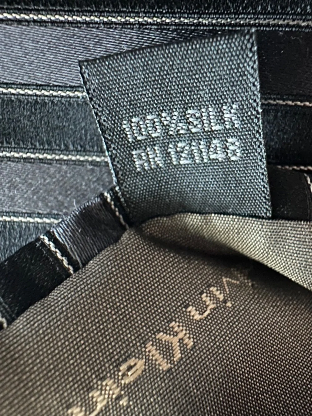 Calvin Klein Classic Black & Gray Pinstripe Silk Tie - Business/Formal Occasions